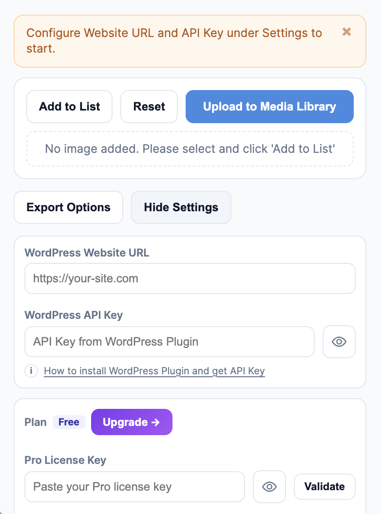First open Fig2WP plugin in Figma